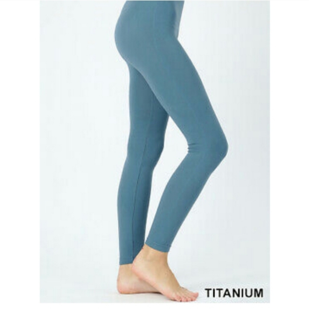 Zenana Outfitters Plus Size Leggings Titanium